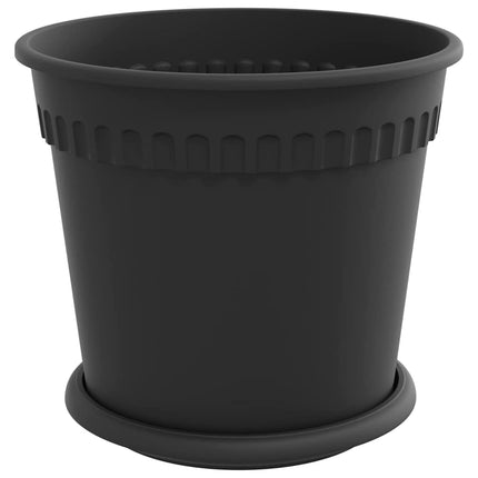 Växtkrukor 6 st Svart Plast