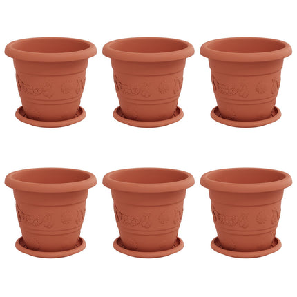 Växtkrukor 6 pcs Murgrön Ø 22 x 18 cm Plast