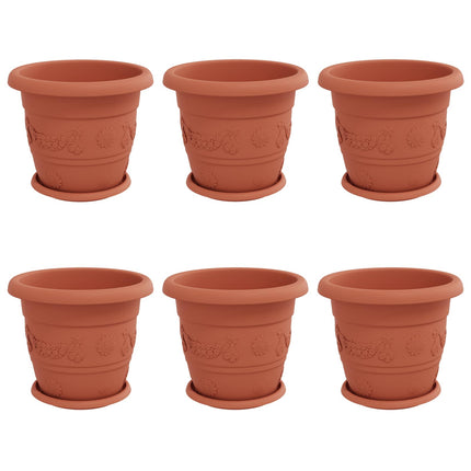Växtkrukor 6 pcs Murgrön Ø 30 x 25 cm Plast