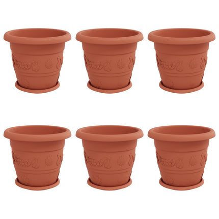 Växtkrukor 6 st Murgrön Ø 34 x 28 cm Plast