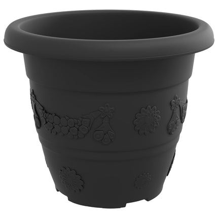Växtkrukor 6 st Svart Ø 26 x 21,5 cm Plast
