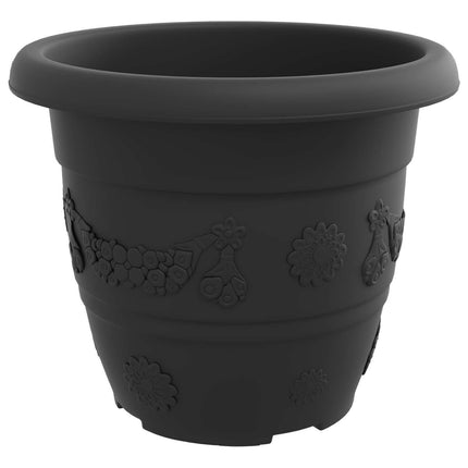 Växtkrukor 24 pcs Svart Ø 30 x 25 cm Plast