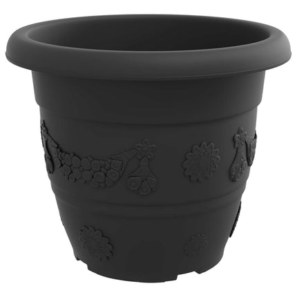 Växtkrukor 24 st Svart Ø 34 x 28 cm Plast