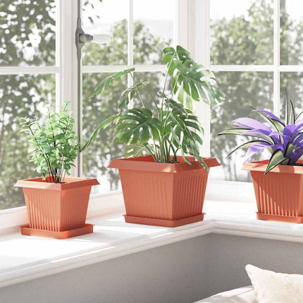 Växtkrukor 6 pcs Murgrön 23 x 23 x 17,5 cm Plast