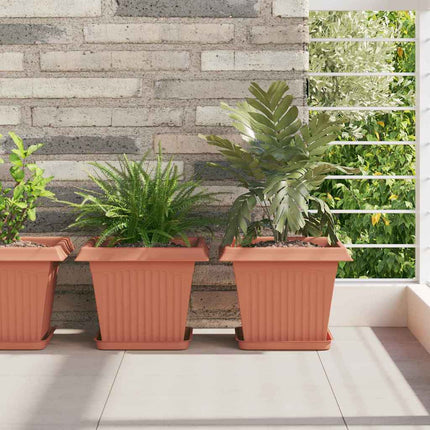Växtkrukor 6 pcs Murgrön 28,5 x 28,5 x 22 cm Plast