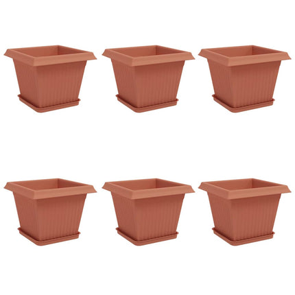 Växtkrukor 6 pcs Murgrön 28,5 x 28,5 x 22 cm Plast