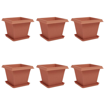 Växtkrukor 6 pcs Murgrön 43 x 43 x 33,5 cm Plast