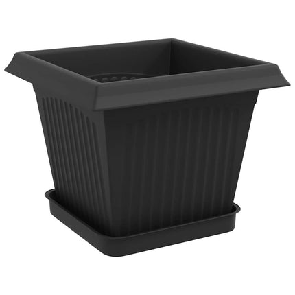 Växtkrukor 6 st Svart Plast