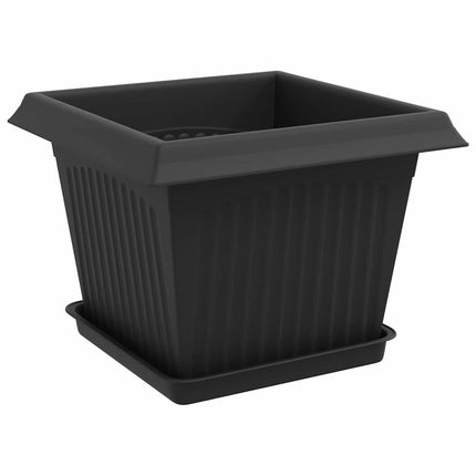 Växtkrukor 6 st Svart Plast