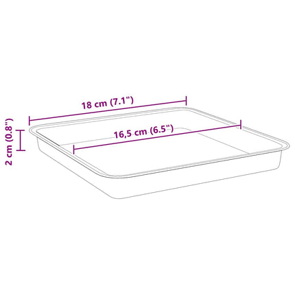 Växtkrukor 6 pcs Svart 23 x 23 x 17,5 cm Plast