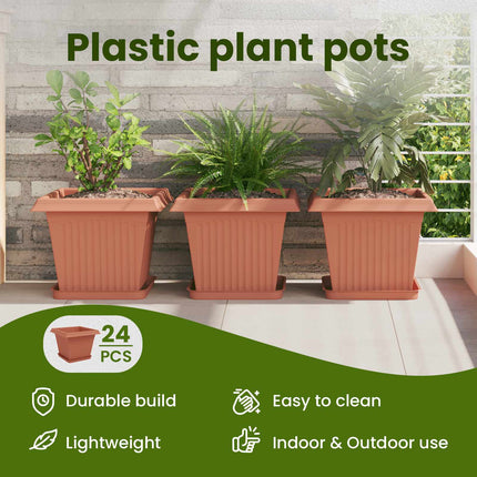 Växtkrukor 24 st Murgrön Plast