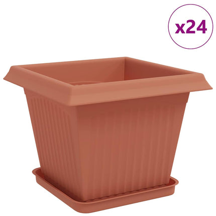 Växtkrukor 24 pcs Murgrön 33 x 33 x 26 cm Plast