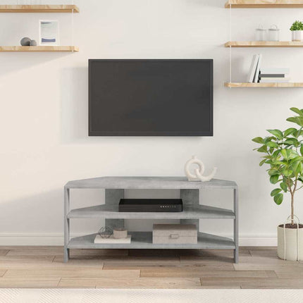 HörnTVSkåp Betonggrå 102x40,5x45cm Konstruerat trä