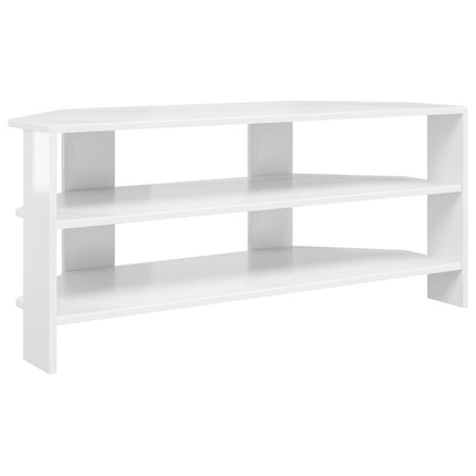 HörnTVSkåp 102x40,5x45cm Högblank Vit Konstruerat trä