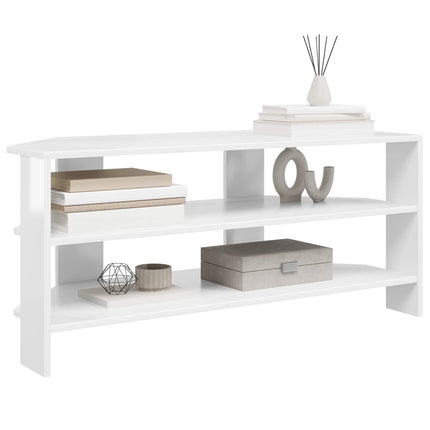 HörnTVSkåp 102x40,5x45cm Högblank Vit Konstruerat trä