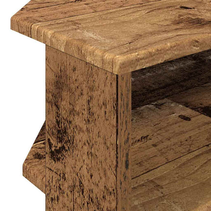 HörnTVSkåp Gammalt trä 102x40,5x45cm Konstruerat trä