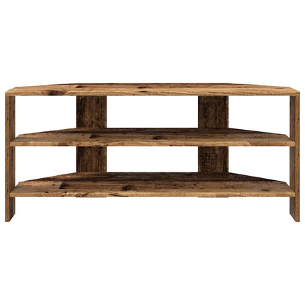 HörnTVSkåp Gammalt trä 102x40,5x45cm Konstruerat trä