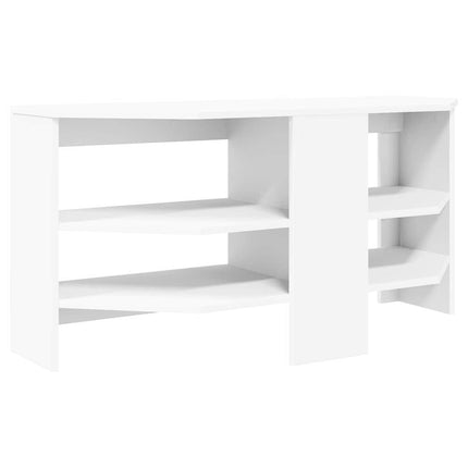 HörnTVSkåp Vit 102 x 40,5 x 45 cm Konstruerat trä