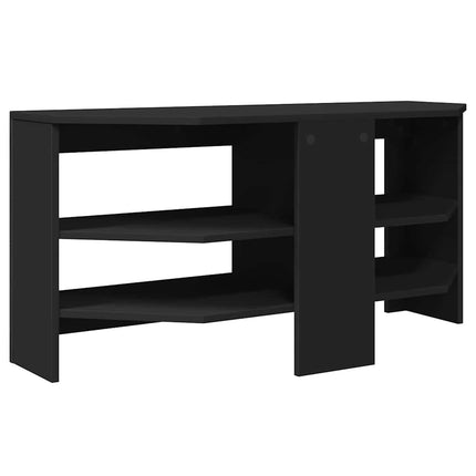 HörnTVSkåp Svart 102 x 40,5 x 45 cm Konstruerat trä