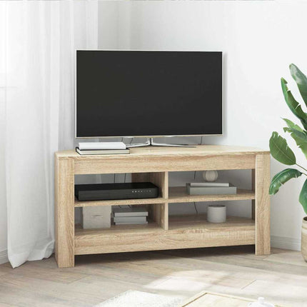 HörnTVSkåp Sonoma-ek 102 x 40,5 x 45 cm Konstruerat trä