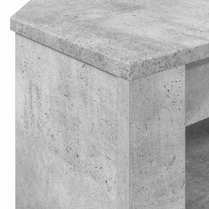 HörnTVSkåp Betonggrå 102 x 40,5 x 45 cm Konstruerat trä