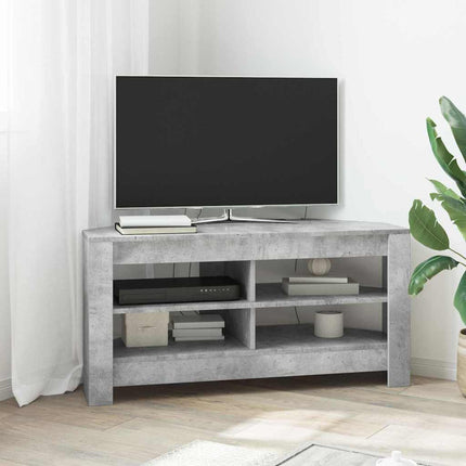 HörnTVSkåp Betonggrå 102 x 40,5 x 45 cm Konstruerat trä