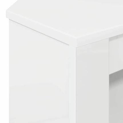 HörnTVSkåp Högblank Vit 102 x 40,5 x 45 cm Konstruerat trä