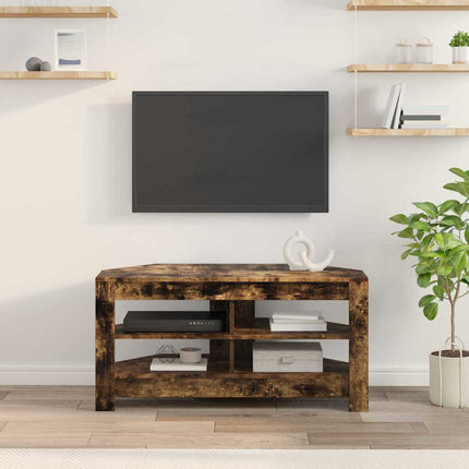 HörnTVSkåp Rökt ek 102 x 40,5 x 45 cm Konstruerat trä