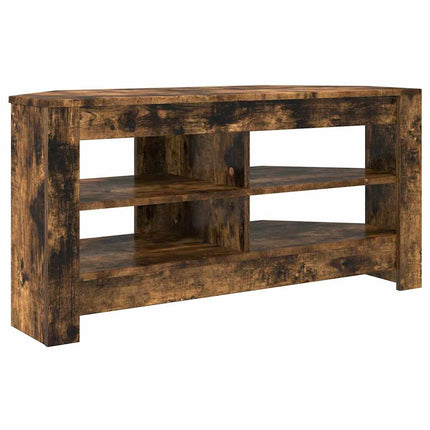 HörnTVSkåp Rökt ek 102 x 40,5 x 45 cm Konstruerat trä