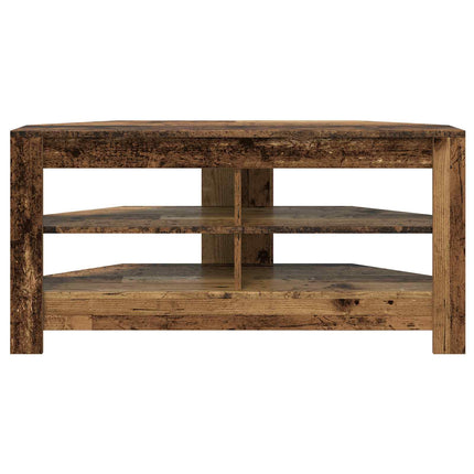 HörnTVSkåp Gammalt trä 102 x 40,5 x 45 cm Konstruerat trä