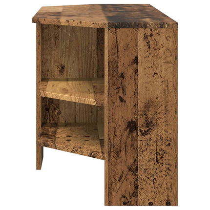 HörnTVSkåp Gammalt trä 102 x 40,5 x 45 cm Konstruerat trä