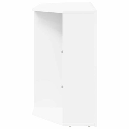 Hörn LED TV-skåp Väggmonterad Vit 100x40x68cm Konstruerat trä