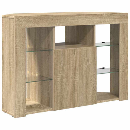 Hörn LED TV-skåp Sonoma-ek 100x40x68cm Konstruerat trä