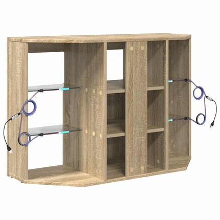 Hörn LED TV-skåp Sonoma-ek 100x40x68cm Konstruerat trä