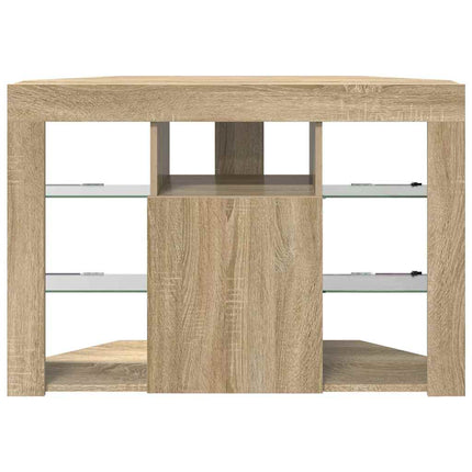 Hörn LED TV-skåp Sonoma-ek 100x40x68cm Konstruerat trä