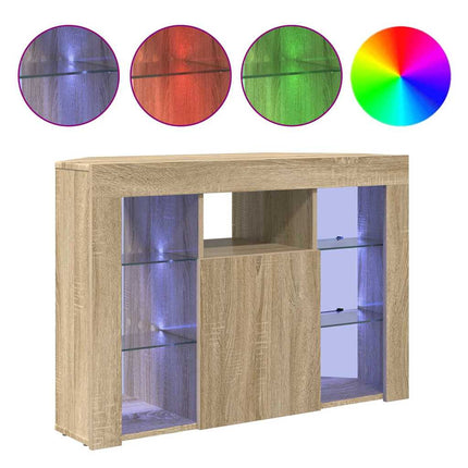 Hörn LED TV-skåp Sonoma-ek 100x40x68cm Konstruerat trä