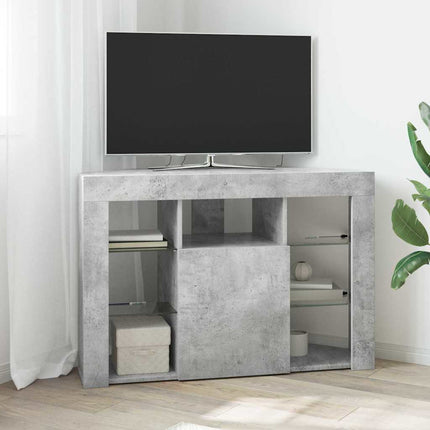 Hörn LED TV-skåp 100x40x68cm Betonggrå Konstruerat trä