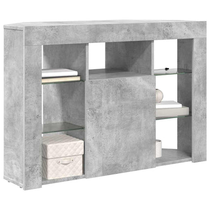 Hörn LED TV-skåp 100x40x68cm Betonggrå Konstruerat trä