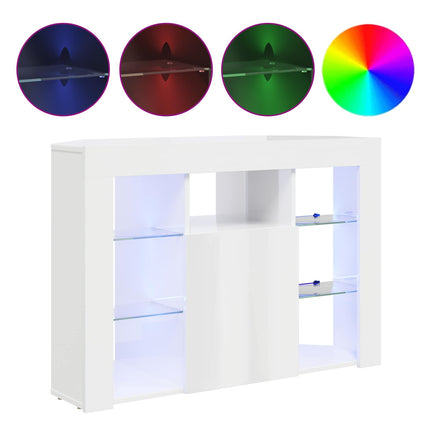 Hörn LED TV-skåp Högblank Vit 100x40x68cm Konstruerat trä