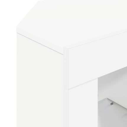 Hörn LED TV-skåp Vit 100 x 40 x 50 cm Konstruerat trä