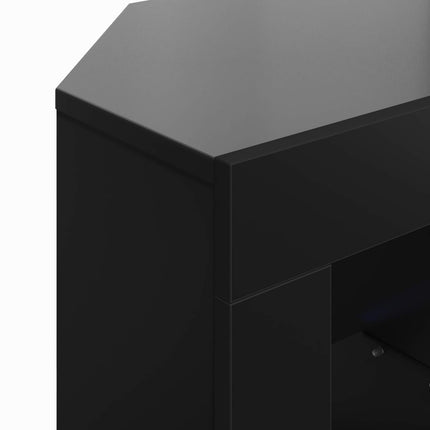 Hörn LED TV-skåp Svart 100 x 40 x 50 cm Konstruerat trä