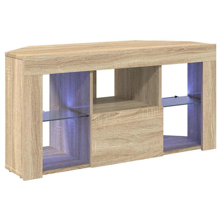 Hörn LED TV-skåp Sonoma-ek 100 x 40 x 50 cm Konstruerat trä