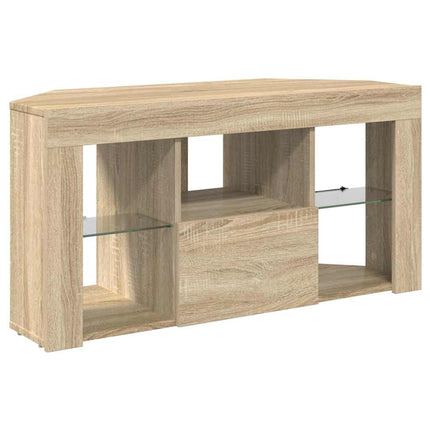 Hörn LED TV-skåp Sonoma-ek 100 x 40 x 50 cm Konstruerat trä