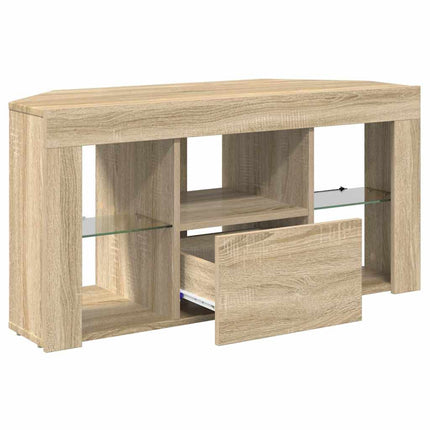 Hörn LED TV-skåp Sonoma-ek 100 x 40 x 50 cm Konstruerat trä