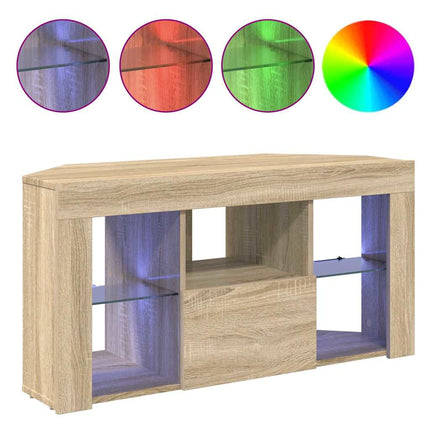 Hörn LED TV-skåp Sonoma-ek 100 x 40 x 50 cm Konstruerat trä