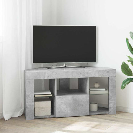 Hörn LED TV-skåp 100 x 40 x 50 cm Betonggrå Konstruerat trä