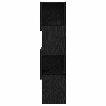 Hörnskåp Svart Ek 25,5x25x102cm Konstruerat trä