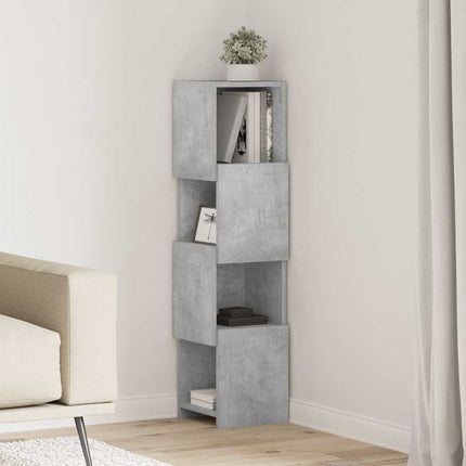 Hörnskåp Betonggrå 25,5x25x102cm Konstruerat trä