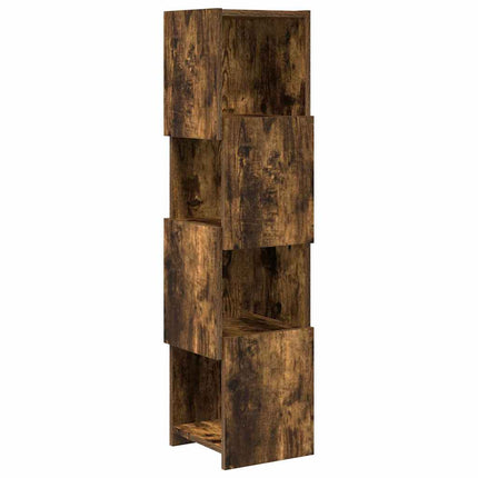 Hörnskåp Rökt ek 25,5x25x102cm Konstruerat trä