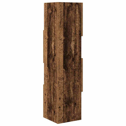 Hörnskåp Gammalt trä 25,5x25x102cm Konstruerat trä